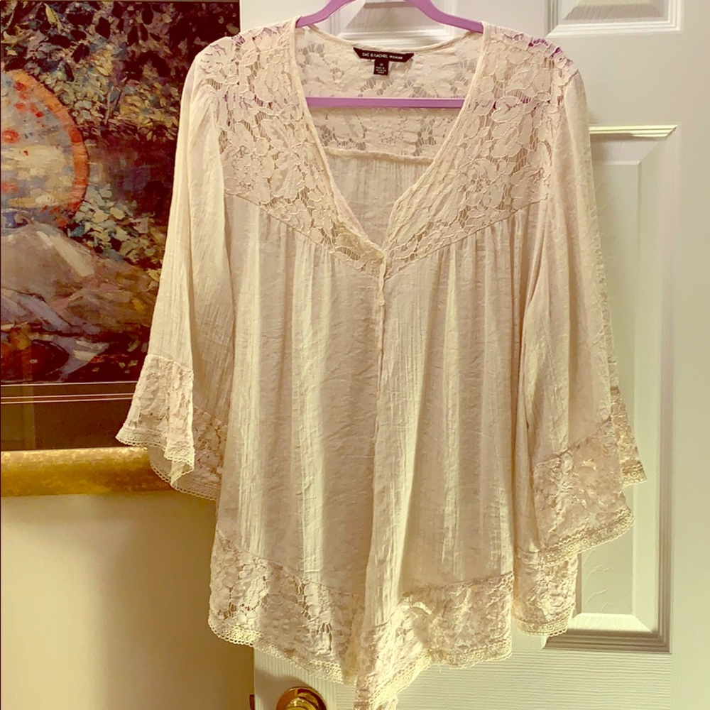 Lacey cream blouse
